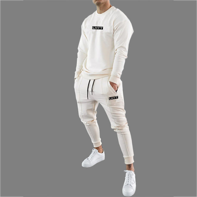 EHCM Mens Tracksuits Cotton Casual Set